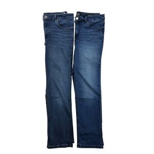 Jones New York Signature Lexington Straight Jeans Women's 12 Blue Denim Lot of 2